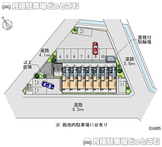 上田市材木町1－11－1の月極駐車場1