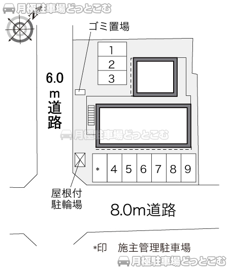 札幌市西区発寒十一条11－7－1の月極駐車場3