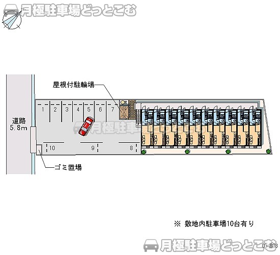 福山市松浜町3－4－46の月極駐車場1