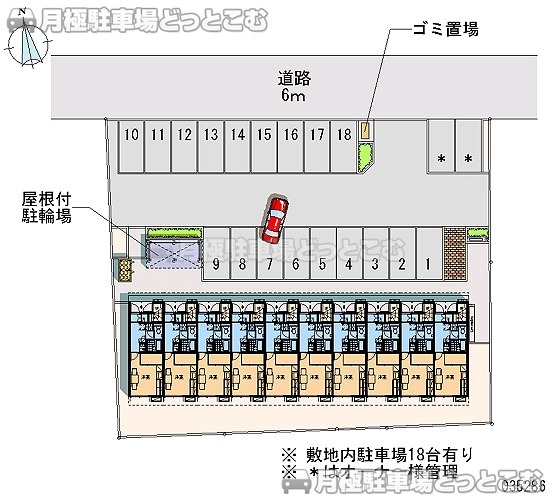 天童市泉町2－11－14の月極駐車場2