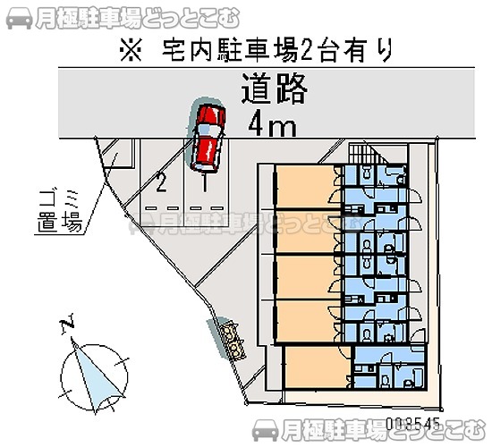 甲府市西田町2－42の月極駐車場1