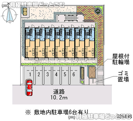 名古屋市天白区梅が丘3－1705－2の月極駐車場1