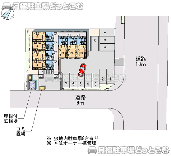 札幌市手稲区富丘二条7－1－23の月極駐車場2