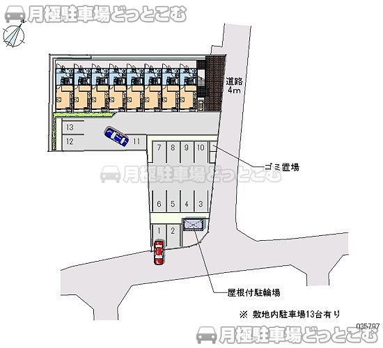 彦根市宇尾町264－1の月極駐車場1