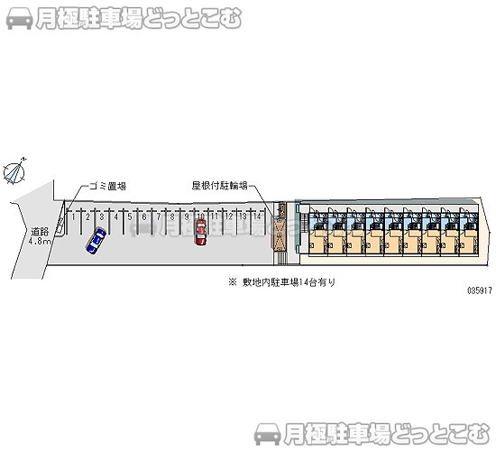 富士宮市三園平1068の月極駐車場2