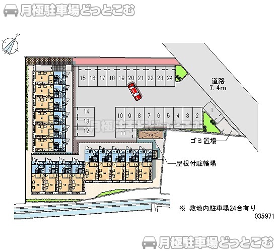 糸島市波多江駅北2－14－20の月極駐車場1