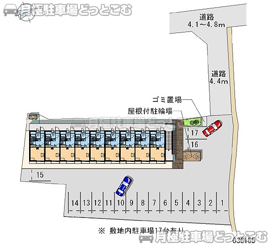 広島市安佐北区深川2－54－17の月極駐車場2