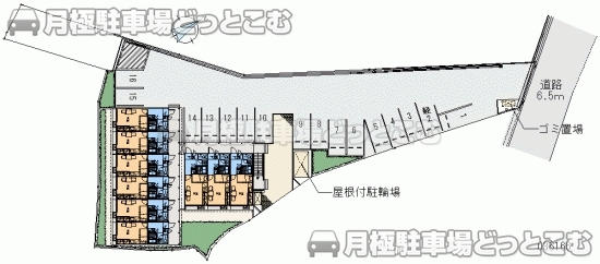 彦根市野田山町916－2の月極駐車場2