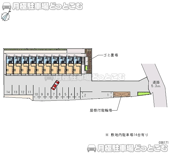 加古川市加古川町南備後331－1の月極駐車場2