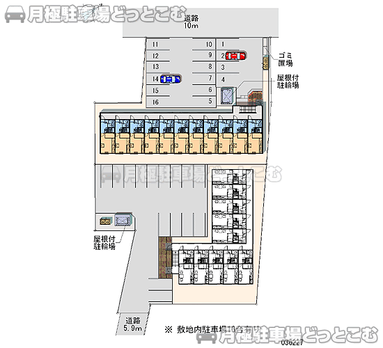 札幌市北区新川一条5－1－17の月極駐車場2