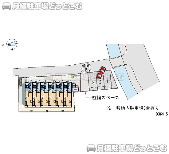 岡山市北区宿本町7－14の月極駐車場1