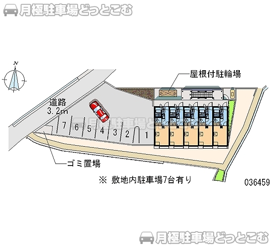 尾道市山波町266の月極駐車場2