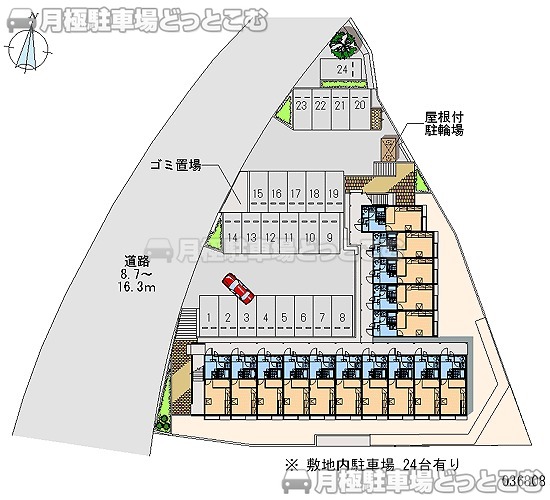糸島市前原駅南2－16－16の月極駐車場1
