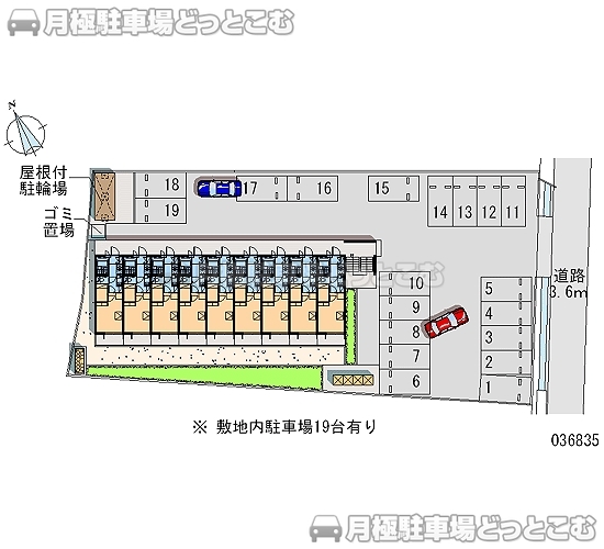 磐田市岡974の月極駐車場2
