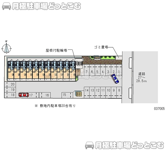 浜松市中央区高塚町1392－1の月極駐車場2