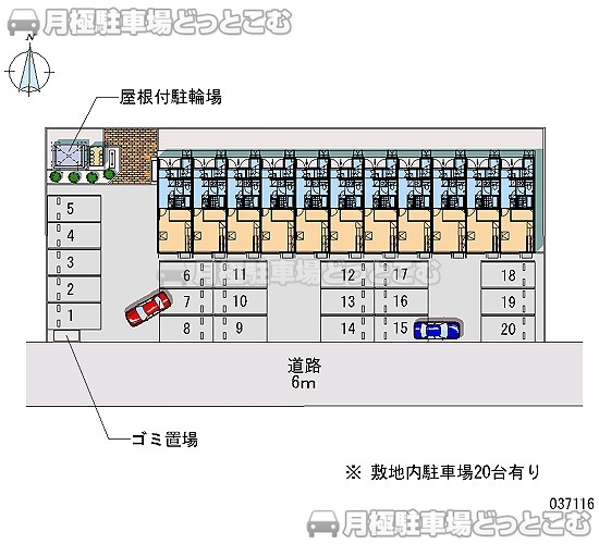 吉田郡永平寺町松岡松ケ原2－20の月極駐車場1