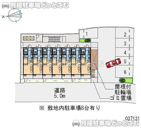 東大阪市中石切町4－9－9の月極駐車場1