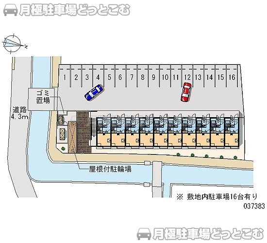 岡山市北区津高273－1の月極駐車場1