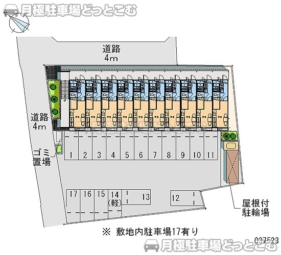 熊本市東区新外4－2－5の月極駐車場1