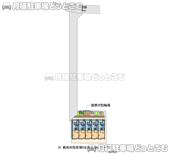 北足立郡伊奈町小室7011－8の月極駐車場2