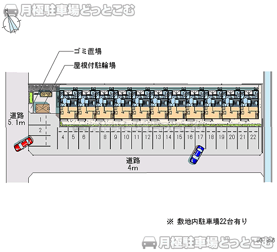 西尾市吉良町上横須賀五反田の月極駐車場1
