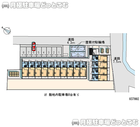 弘前市富野町17－9の月極駐車場2