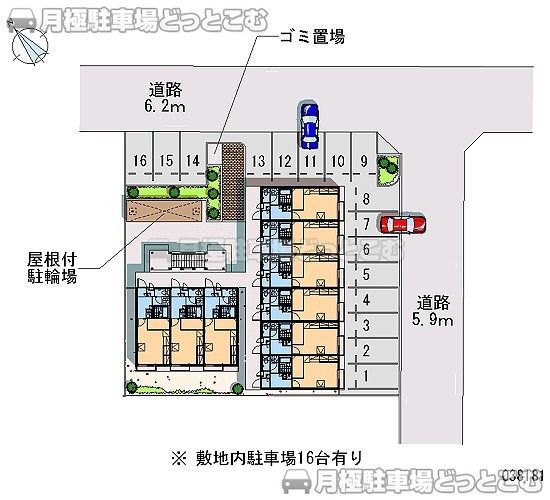 光市浅江7－17－1の月極駐車場2
