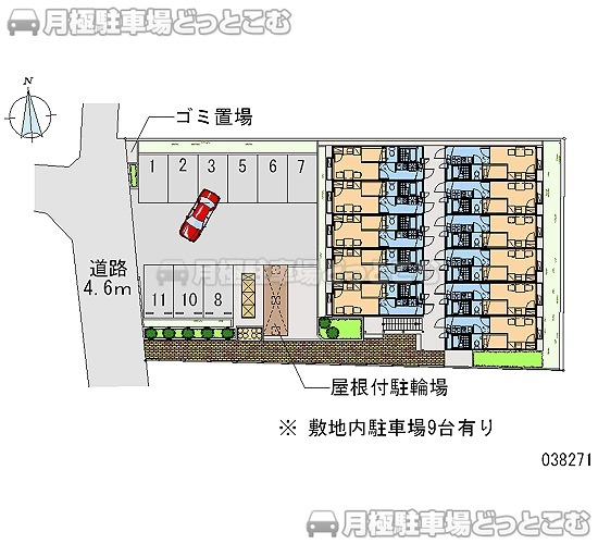 八尾市南本町5－6－40の月極駐車場1