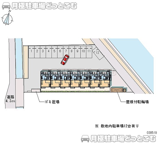 糸島市神在東2－1－18の月極駐車場1