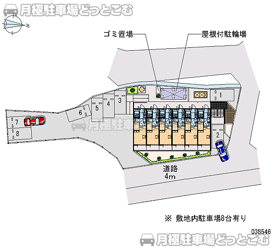 松本市大村1090の月極駐車場2