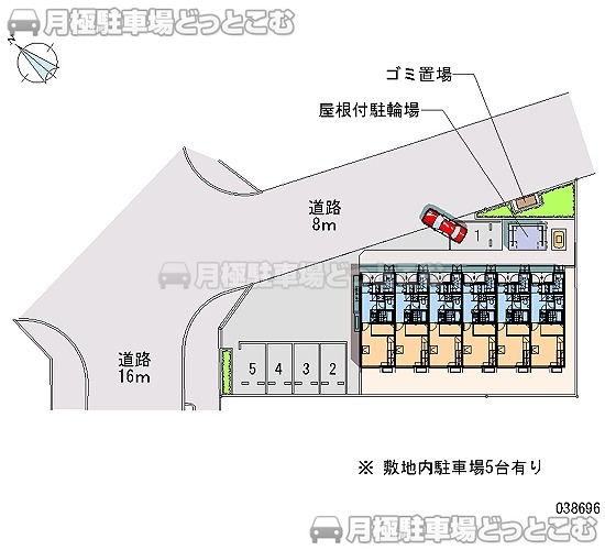 長岡市荻野2－6－19の月極駐車場2