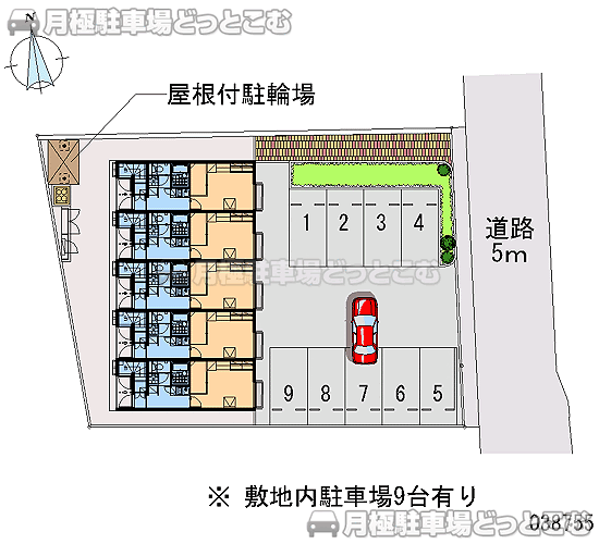 鹿島市高津原3449－1の月極駐車場2