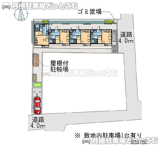 大和市下和田723－1の月極駐車場1