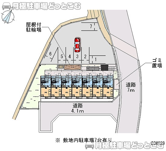 奈良市中町508－1の月極駐車場1