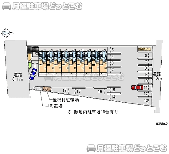 木更津市富士見2－3－14の月極駐車場2