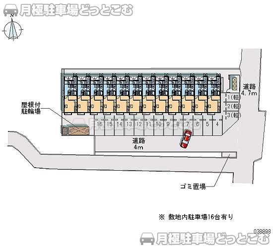 岡山市中区乙多見130－3の月極駐車場2
