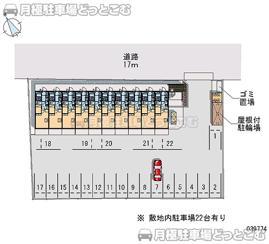 浜松市中央区舞阪町浜田342の月極駐車場2