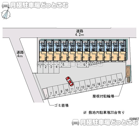 糸島市前原北2－12－7の月極駐車場1