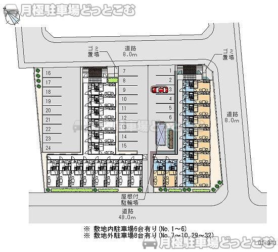 札幌市厚別区厚別南6－1－26の月極駐車場2