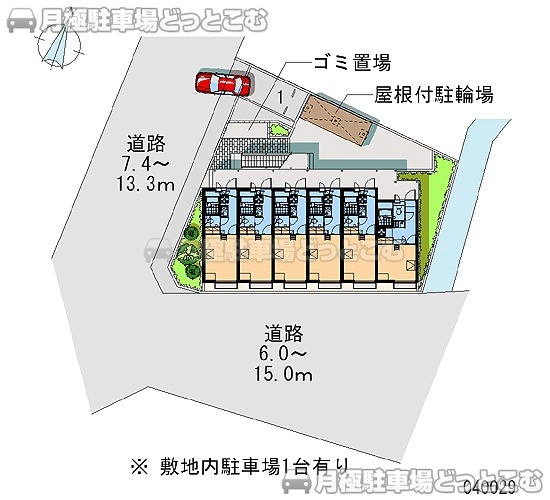 多摩市和田765の月極駐車場1