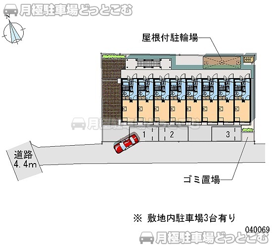 甲府市北新2－2－4の月極駐車場1