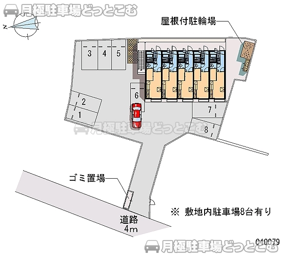 大牟田市下白川町2－516－1の月極駐車場2