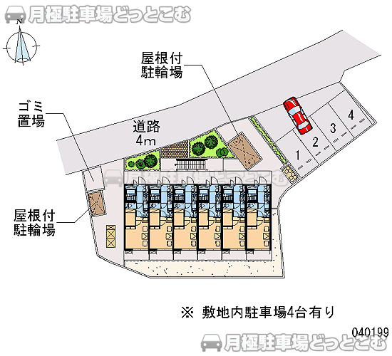 草加市谷塚町1772－1の月極駐車場1