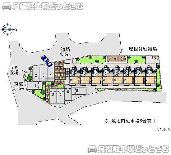茅ヶ崎市美住町8－14の月極駐車場1
