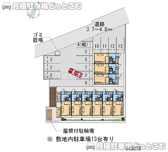 四日市市西富田町338－1の月極駐車場2