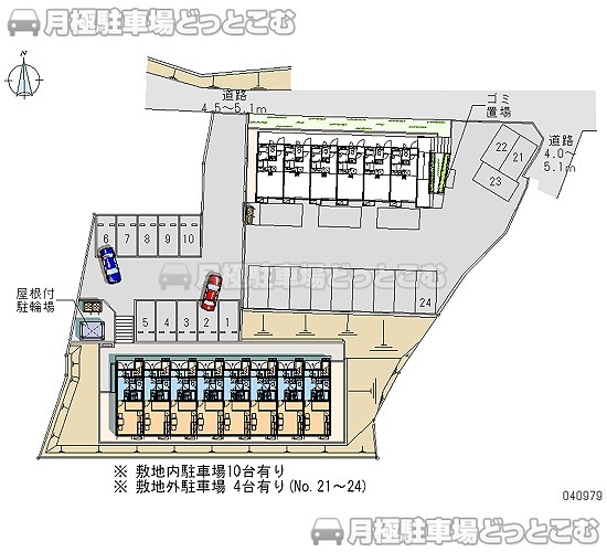 郡山市安積町笹川字蜂田42－1の月極駐車場1
