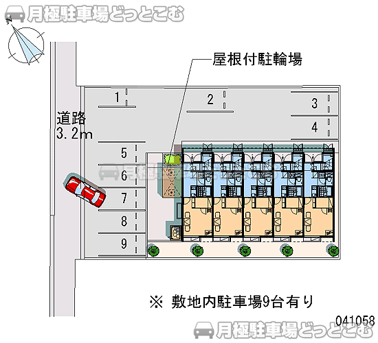 西尾市吉良町木田祐言109の月極駐車場1