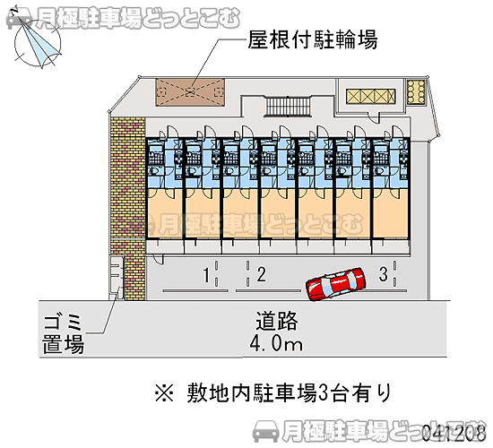 大阪市福島区野田3－9－6の月極駐車場1