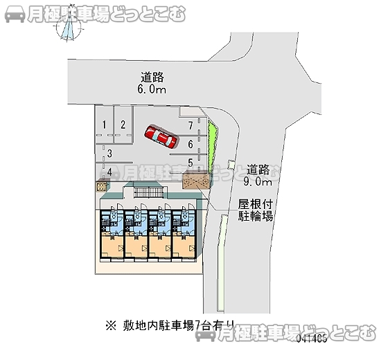 岡山市北区下中野1224－2の月極駐車場2