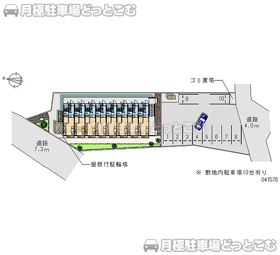 知多市新知仲田54－3の月極駐車場2